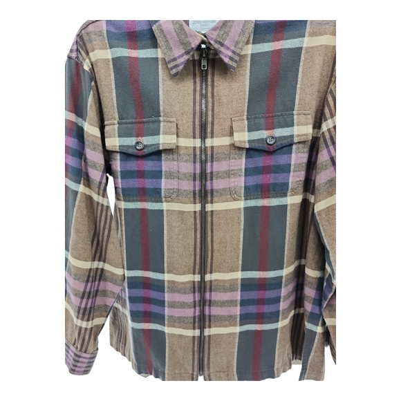 Men's Plaid Jacket/Overshirt - Multicolor - Picture 4 of 7